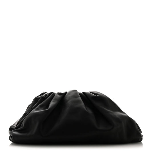 Smooth Butter Calf the Pouch Oversized Clutch Black