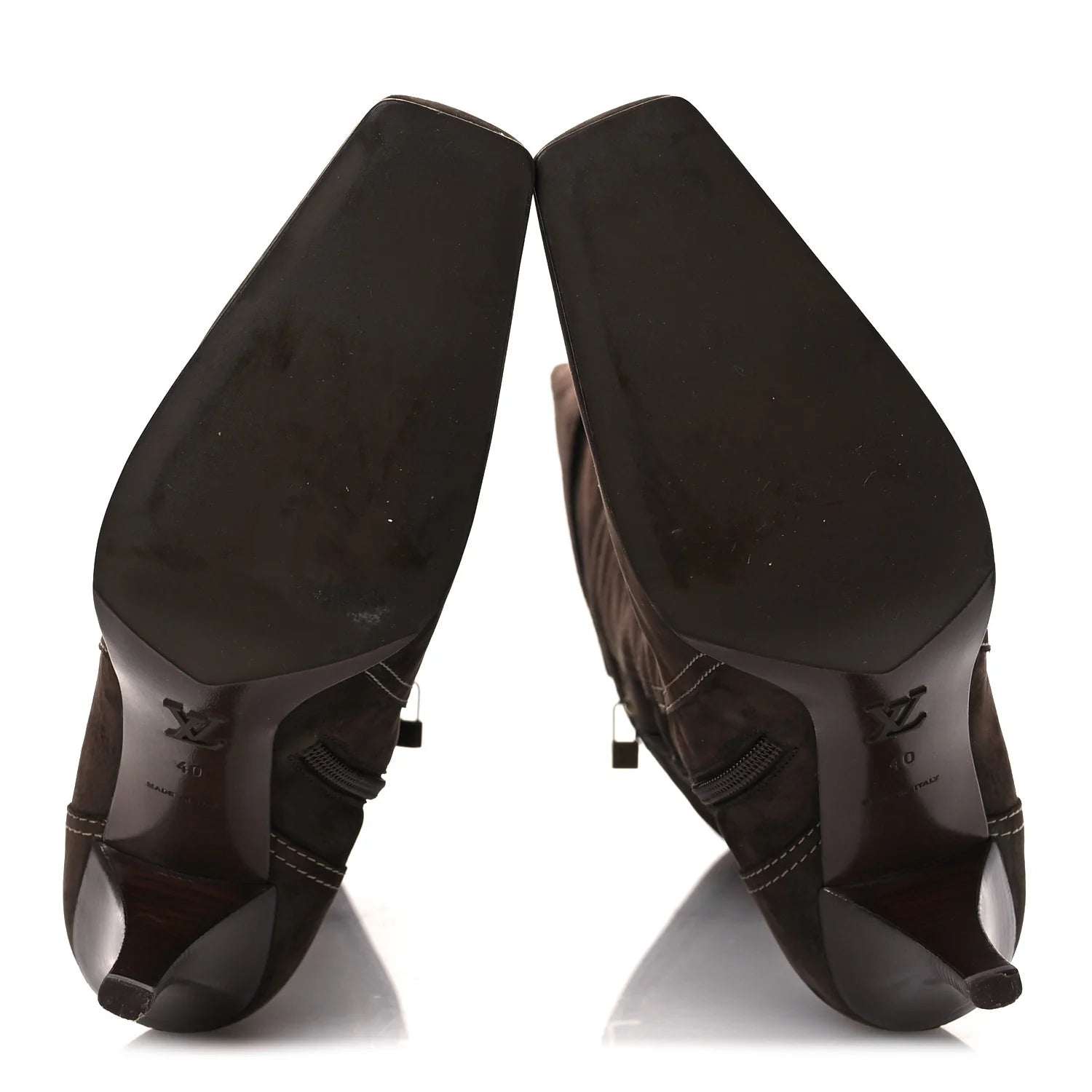 Suede High Boots 40 Brown