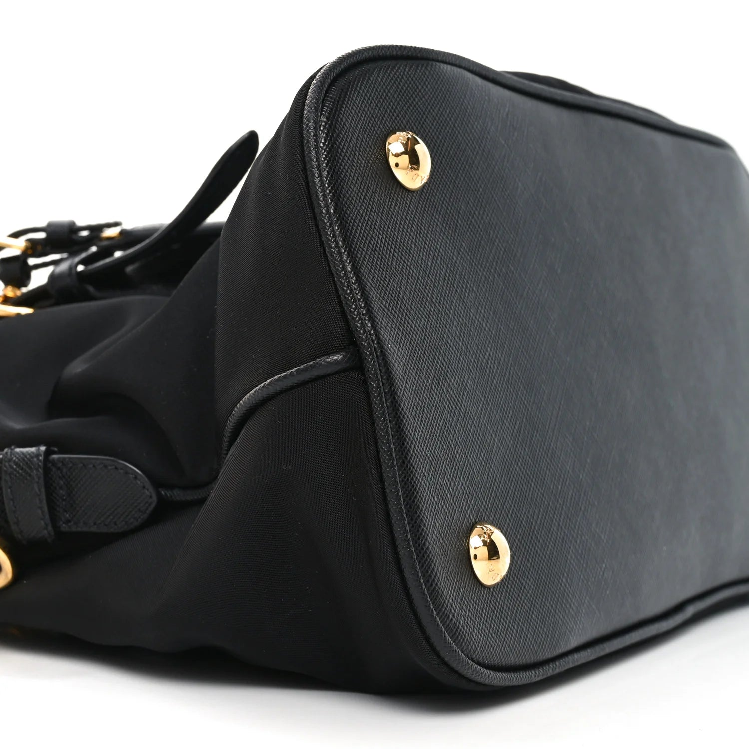 Tessuto Nylon Saffiano Small Tote Black