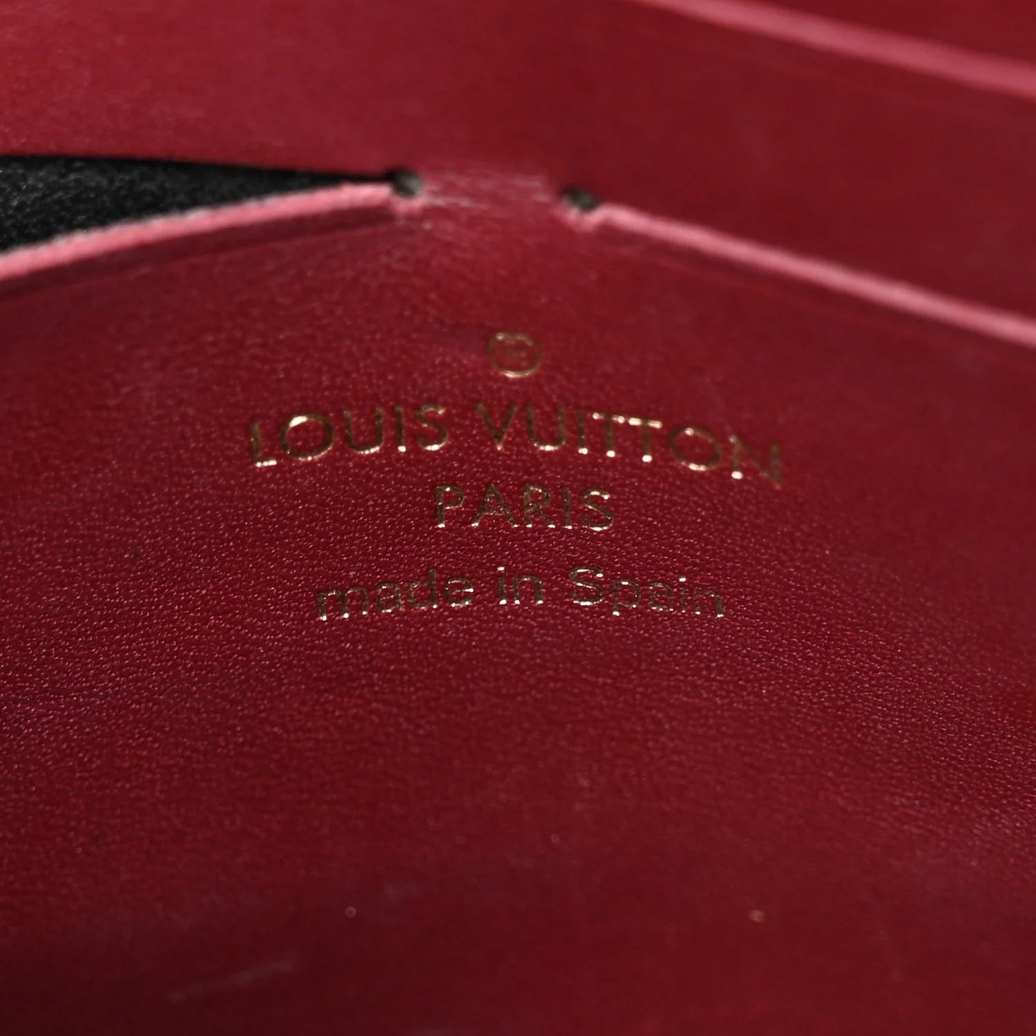 Damier Ebene Vavin Chain Wallet Red