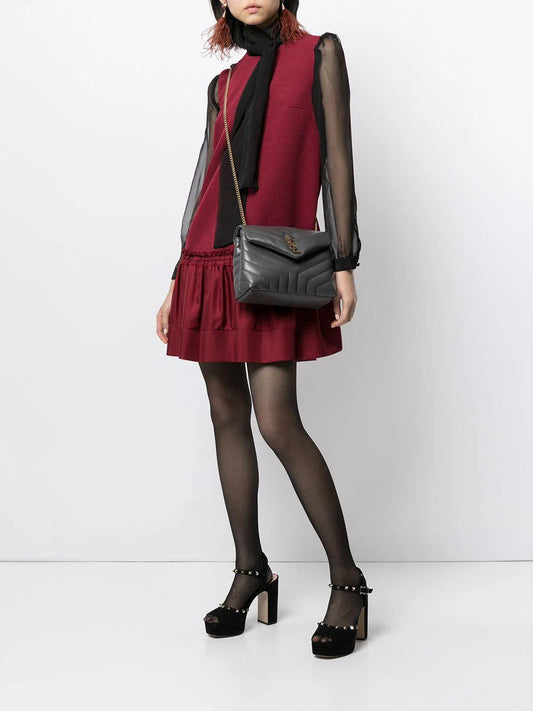 LOULOU LOGO PLAQUE SHOULDER BAG