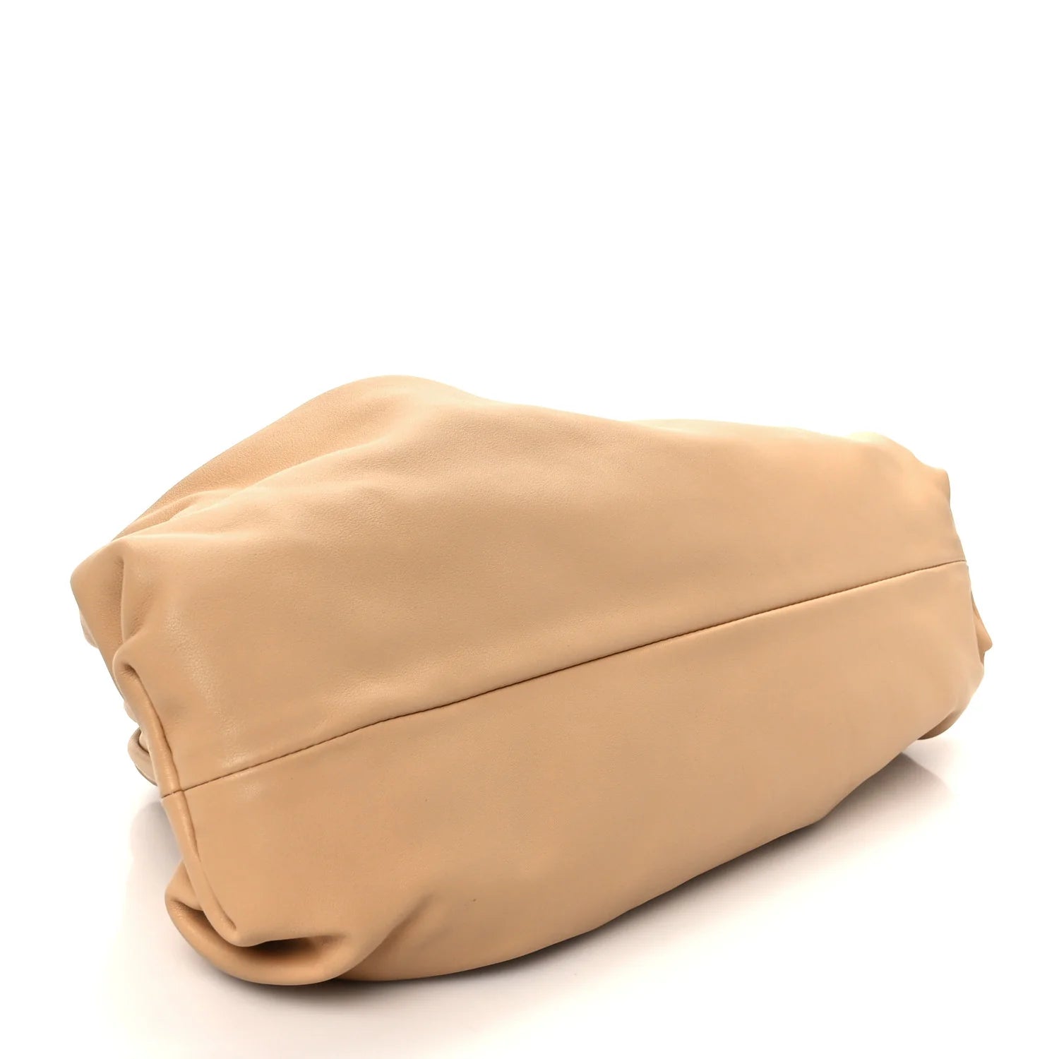 Smooth Butter Calf the Pouch Oversized Clutch Almond