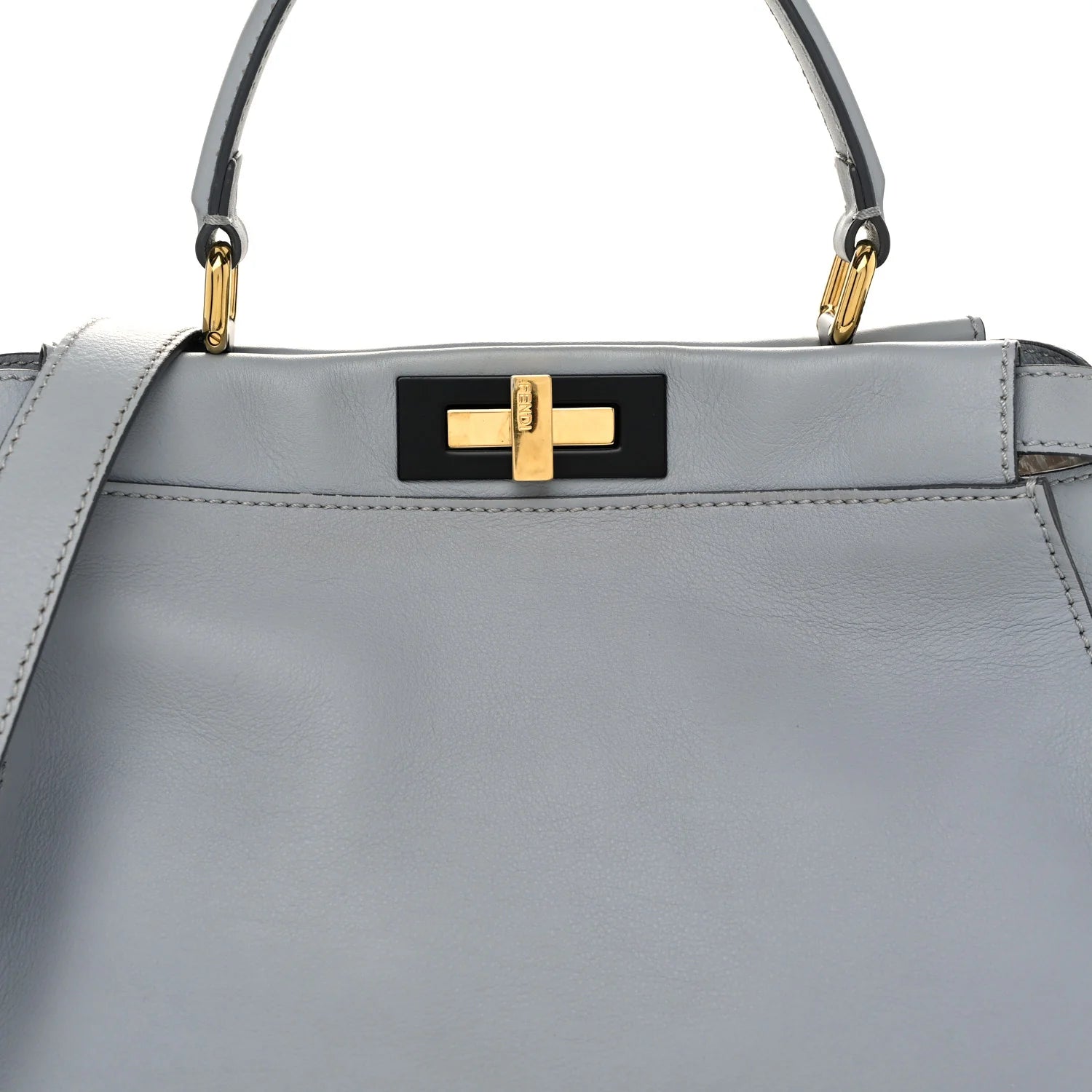 Vitello Seta Shiny Nappa Medium Peekaboo Iconic Satchel Ardesia Amido