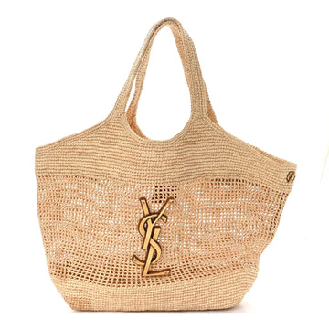 Raffia Icare Shopping Tote Natural