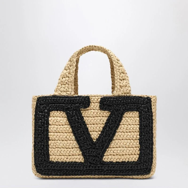 VIVA SUPERSTAR SMALL WOVEN RAFFIA BAG