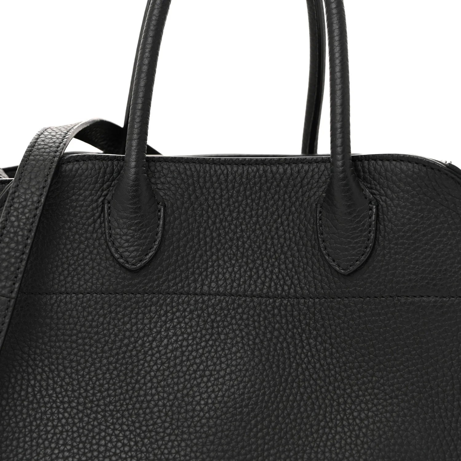 Grained Calfskin Soft Margaux 10 Bag Black