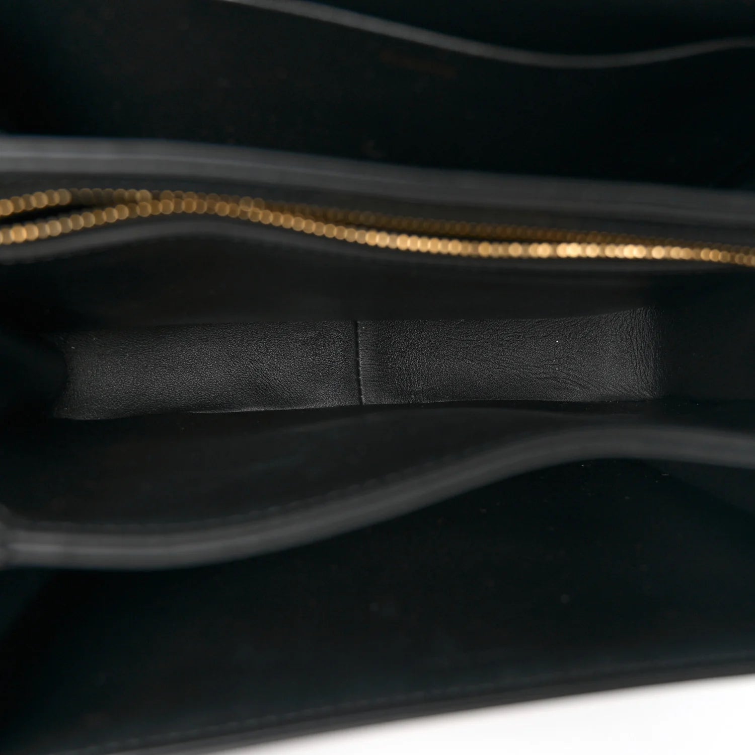 Shiny Calfskin Medium Triomphe Shoulder Bag Black