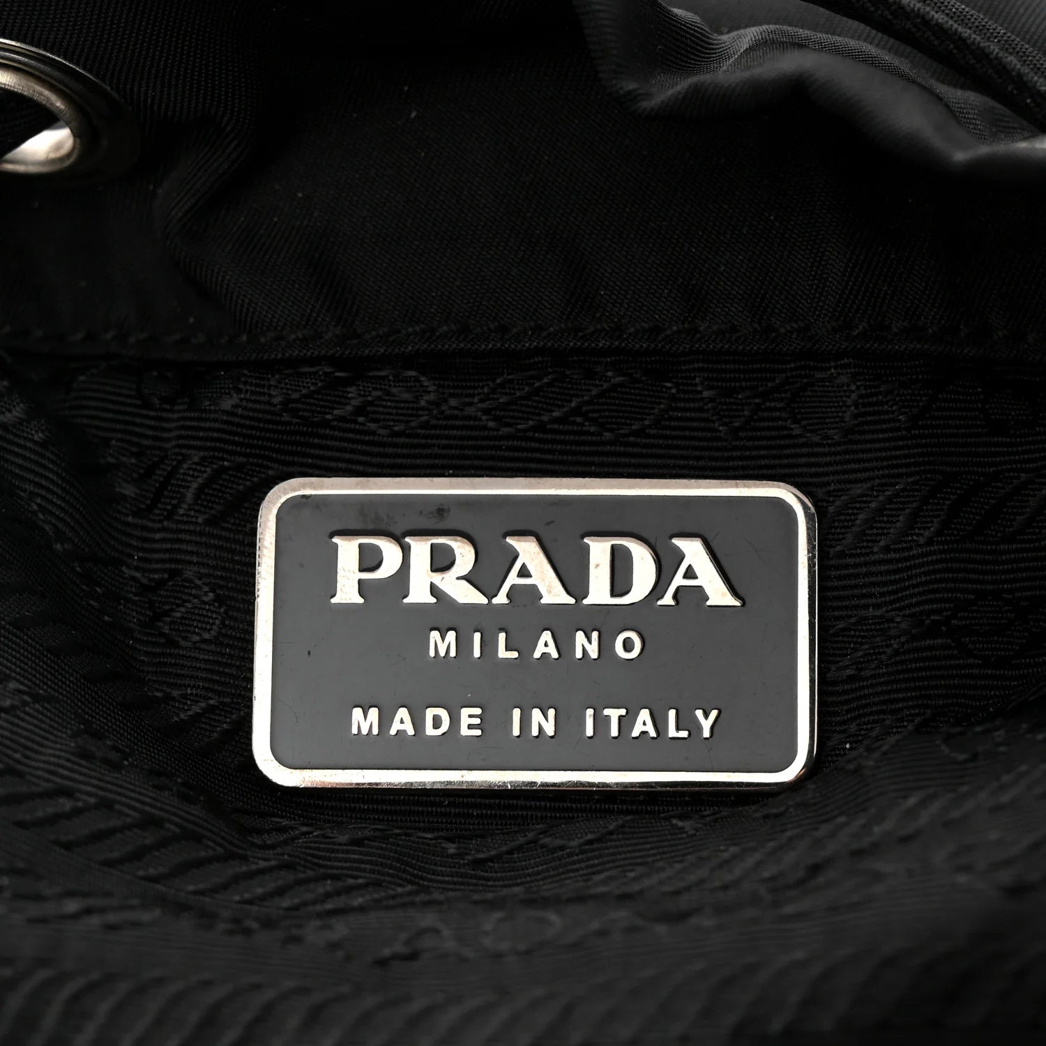 Nylon Vela Mini Cinch Backpack Black