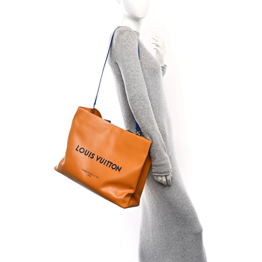 Cowhide Shopper Bag MM Safran