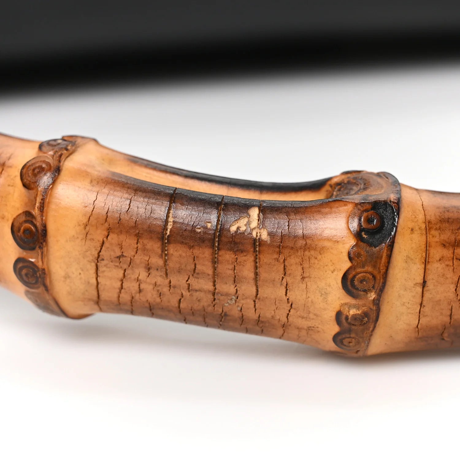 Shangai Calfskin Small Classic Bamboo Top Handle Bag Black