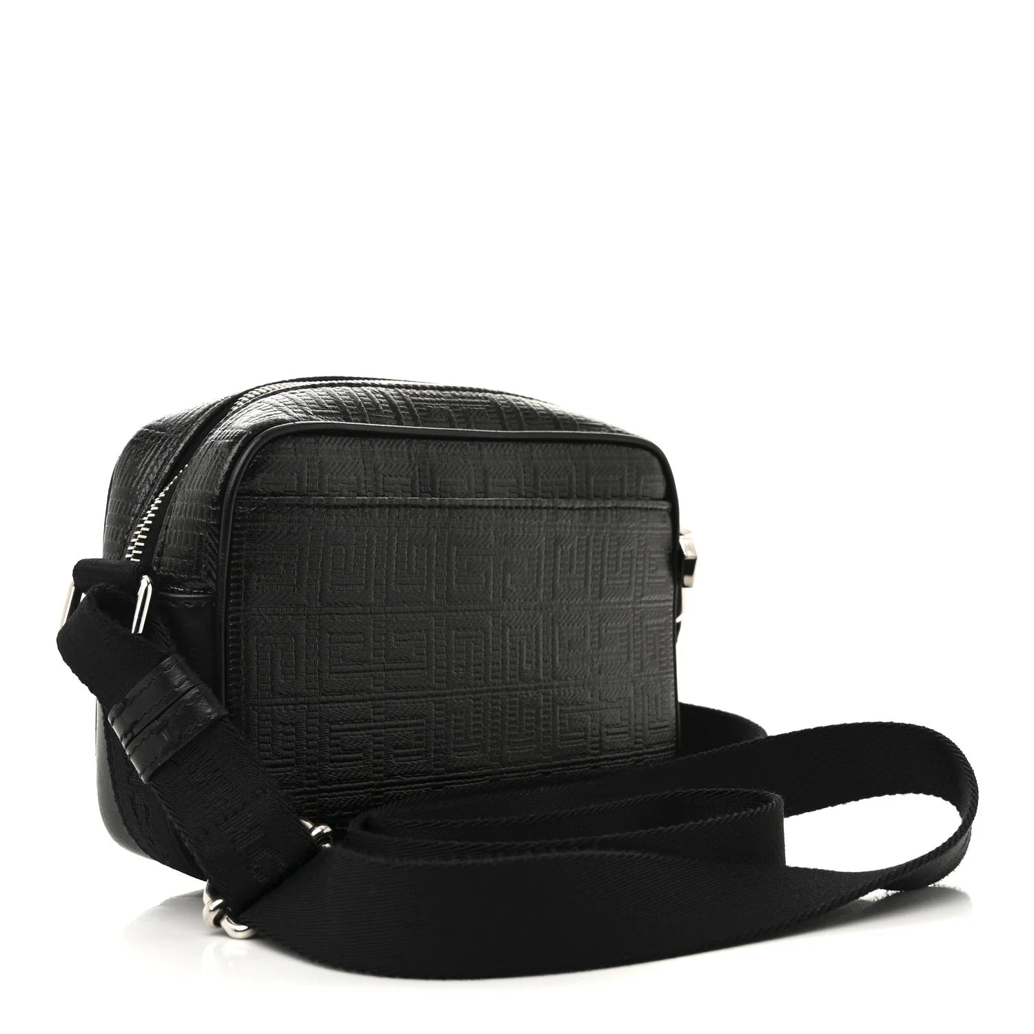 Coated Canvas Logo Embossed G Essentials Camera Bag Black