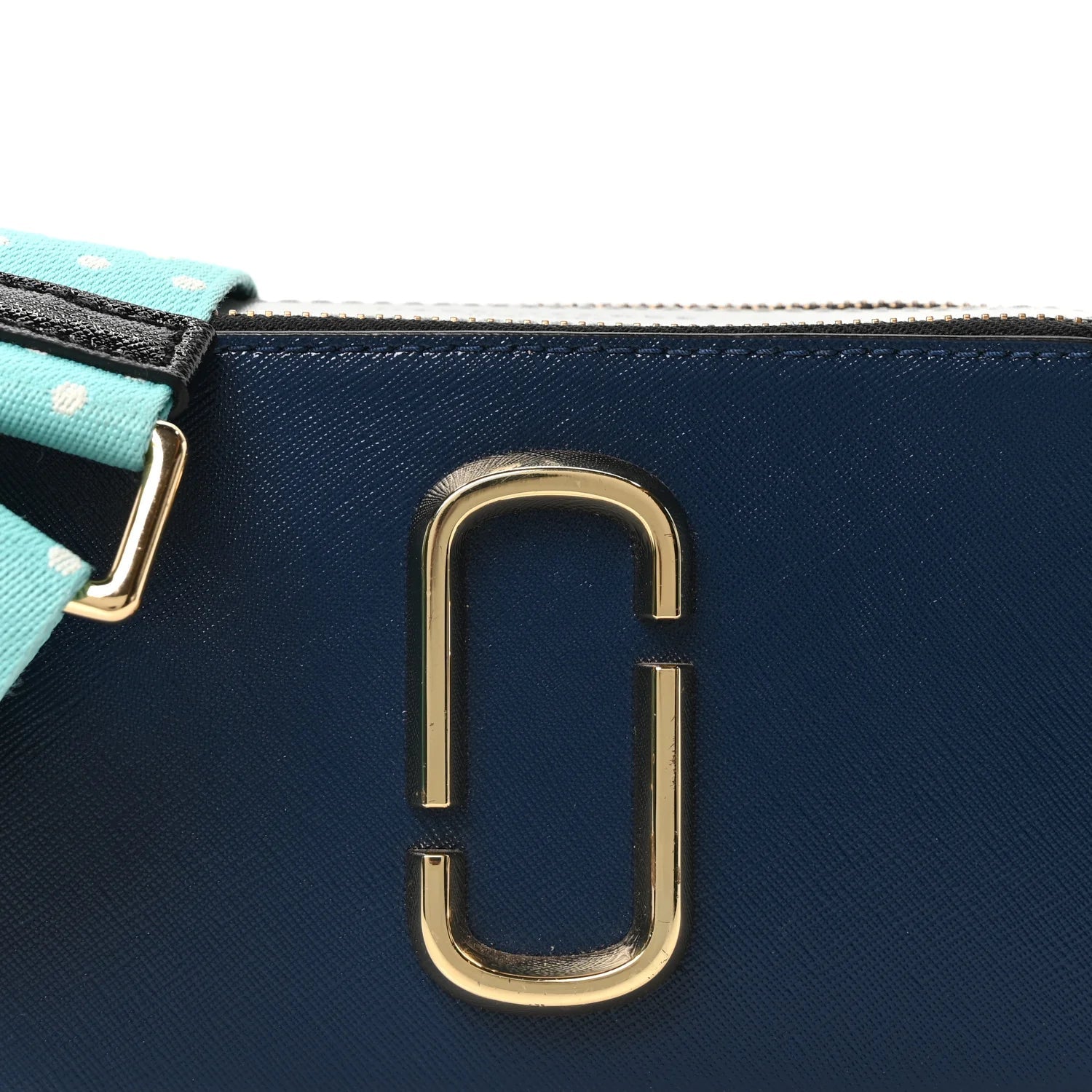 Saffiano Small Snapshot Camera Bag Navy Blue Multicolor