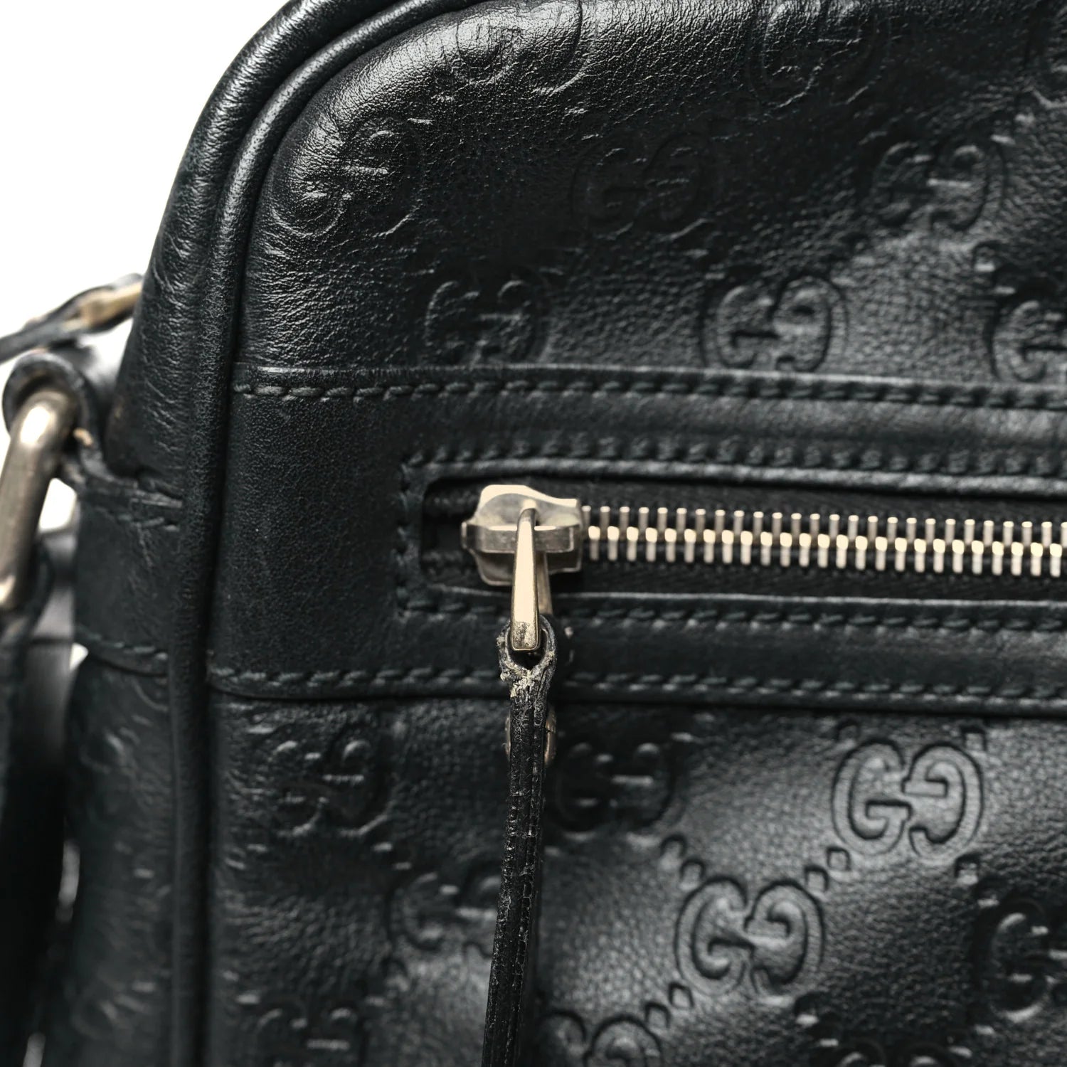 ssima Flat Messenger Bag Black