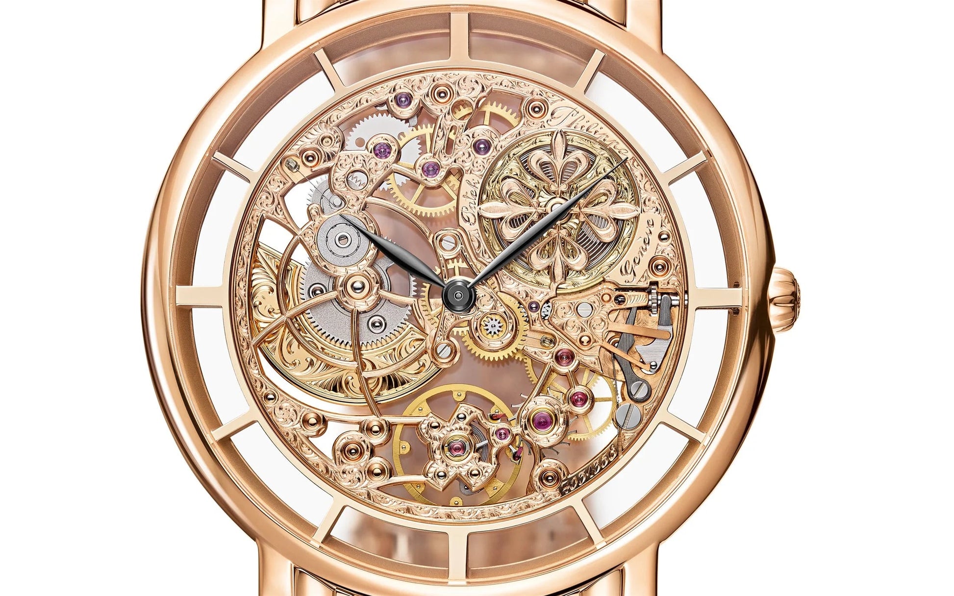 Complication Calatrava Skeleton Movement with Hand-Engraved Decoration, 18K Rose Gold, 39Mm, Ref# 5180/1R-001