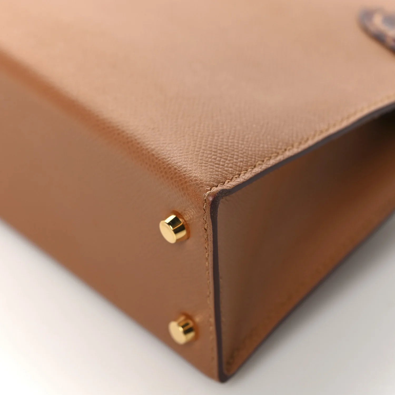 Madame Calfskin Matte Alligator Mini Kelly Sellier Touch 20 Gold Miel