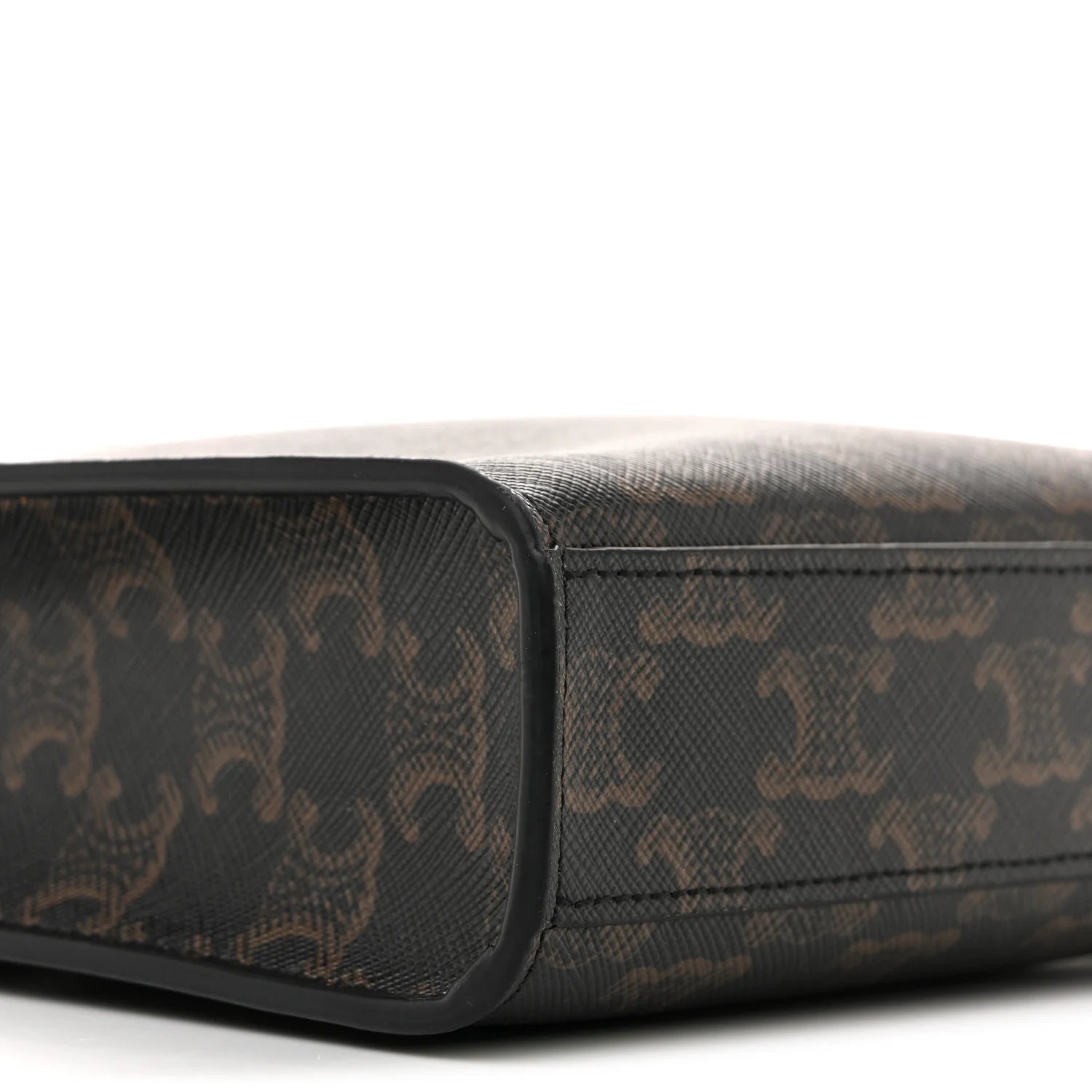 Triomphe Canvas Calfskin Mini Vertical Cabas Tan