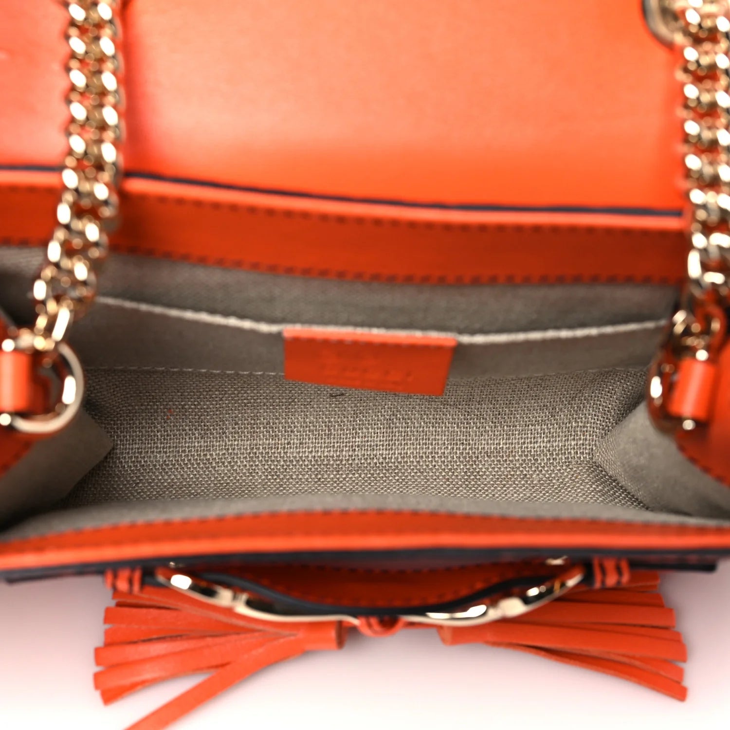 Soft Microssima Mini Emily Chain Shoulder Bag Sun Orange