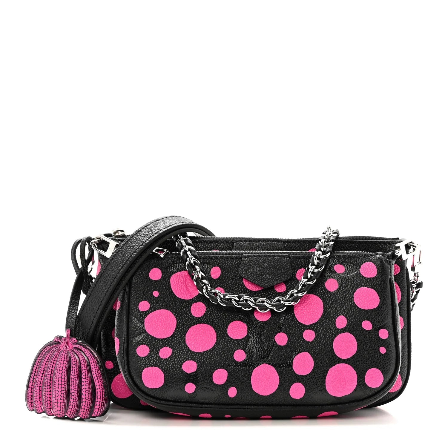 LV X YK Empreinte Multi Pochette Accessories Black Fuchsia