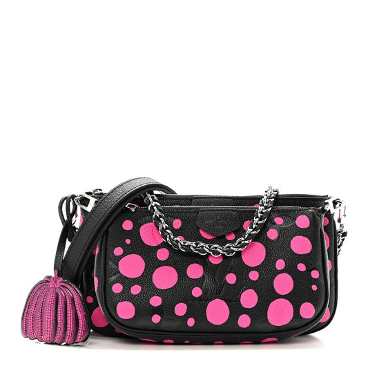 LV X YK Empreinte Multi Pochette Accessories Black Fuchsia