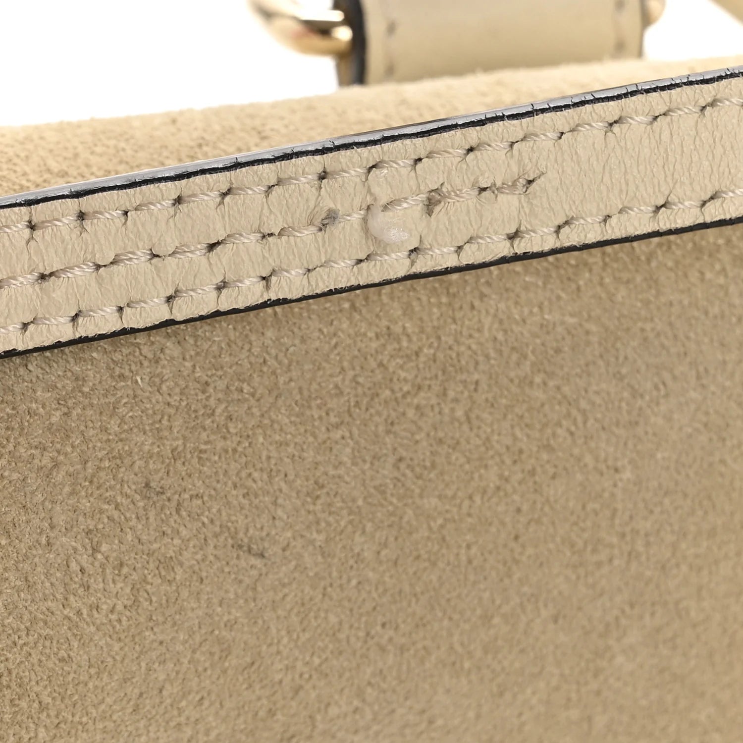 Suede Calfskin Mini Faye Backpack off White