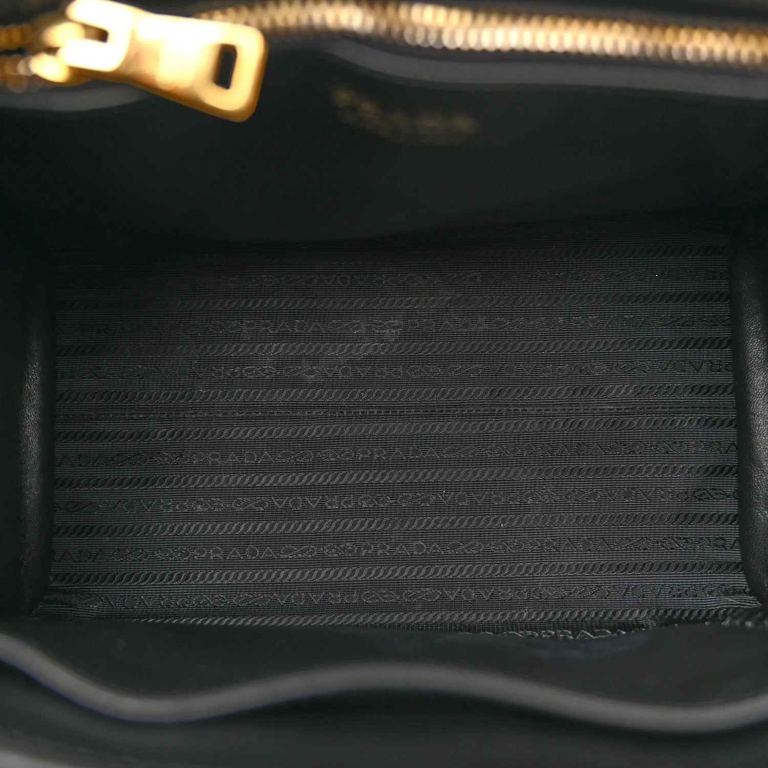 Saffiano Cuir Calfskin Small Monochrome Top Handle Tote Black