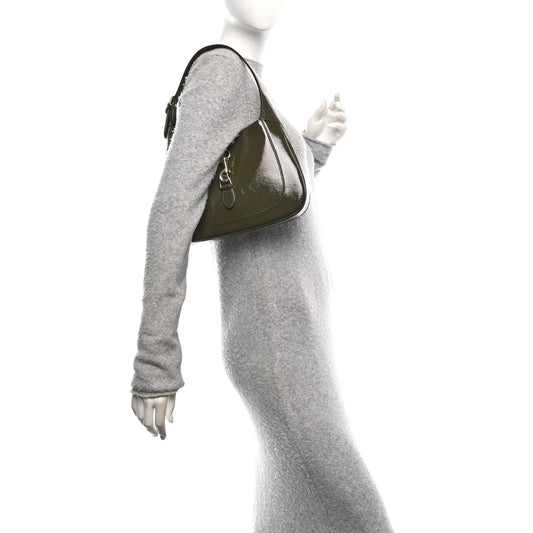 Patent Calfskin Small Jackie Shoulder Bag Luscious Green