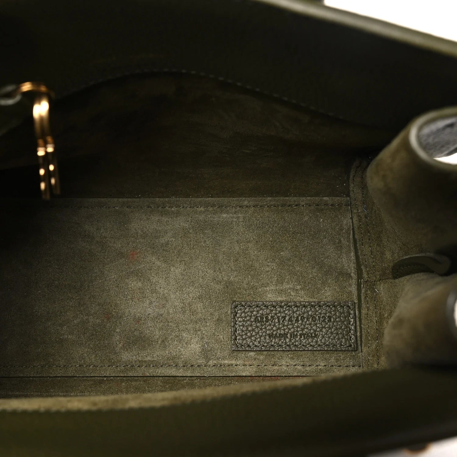 Grained Calfskin Nano Supple Sac De Jour Loden Green