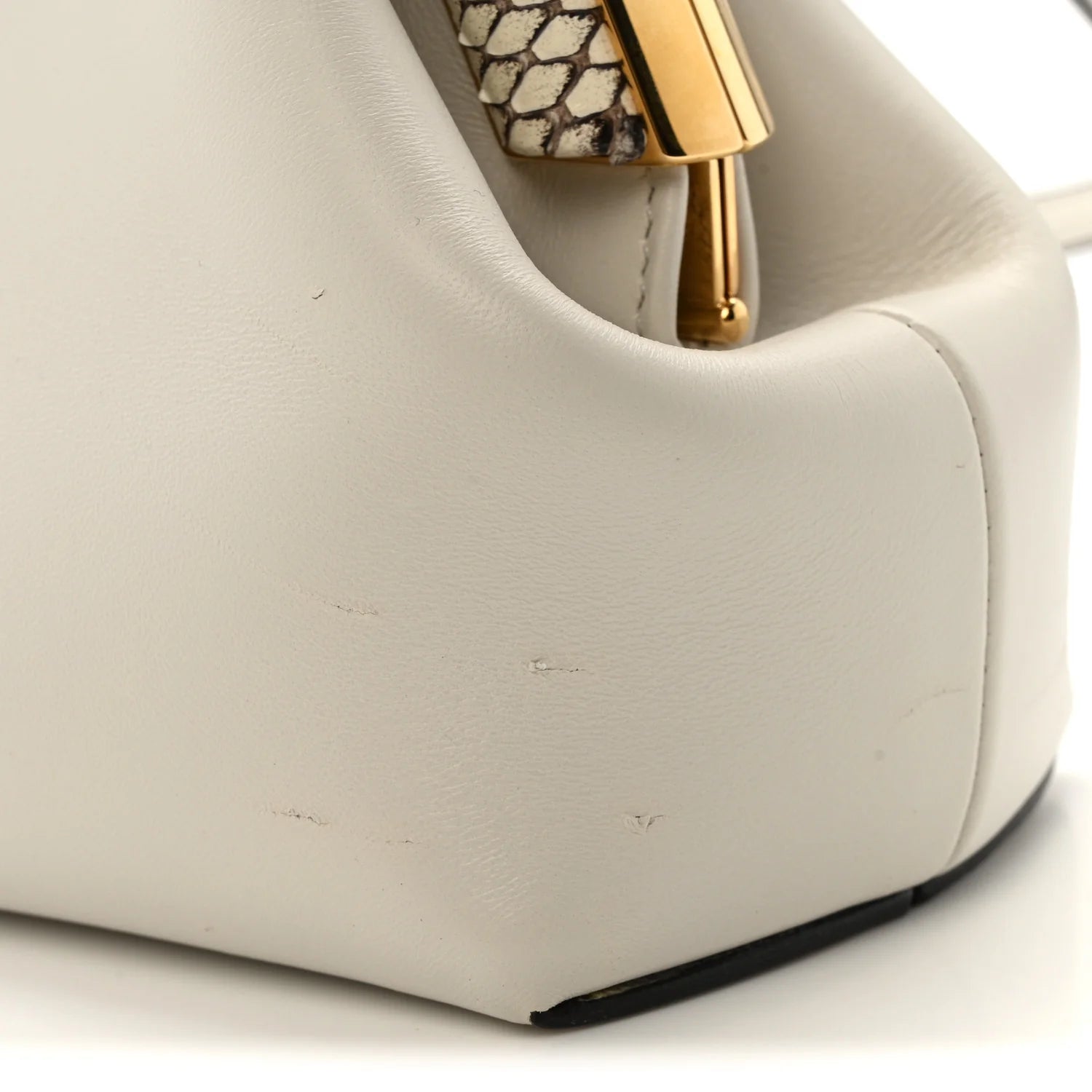 Shiny Nappa Snakeskin Small  First White Roccia