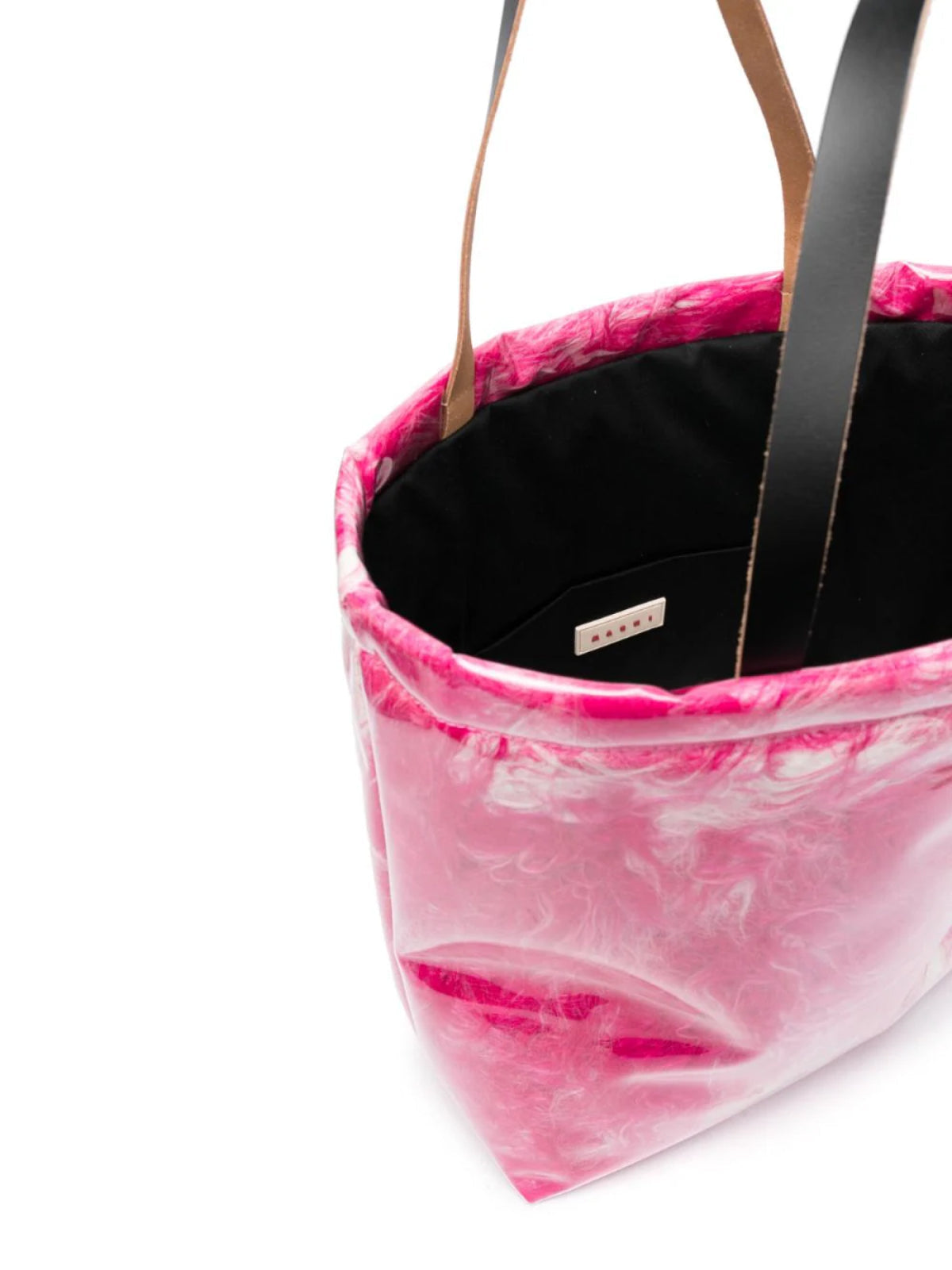 LOGO PATCH COVERED SHEARLING TOTE BAG