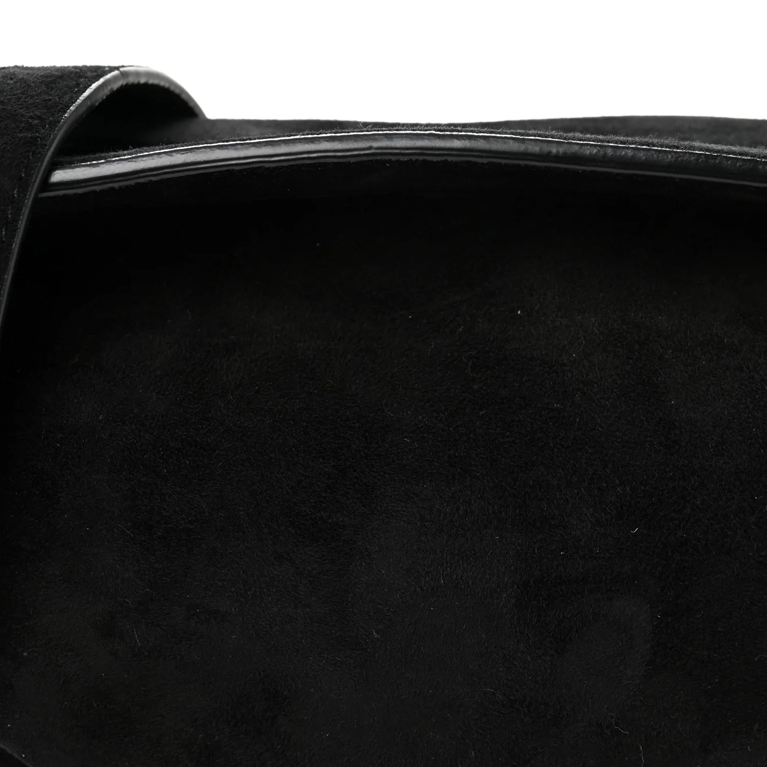 Suede Small Slouchy Banana Bag Black