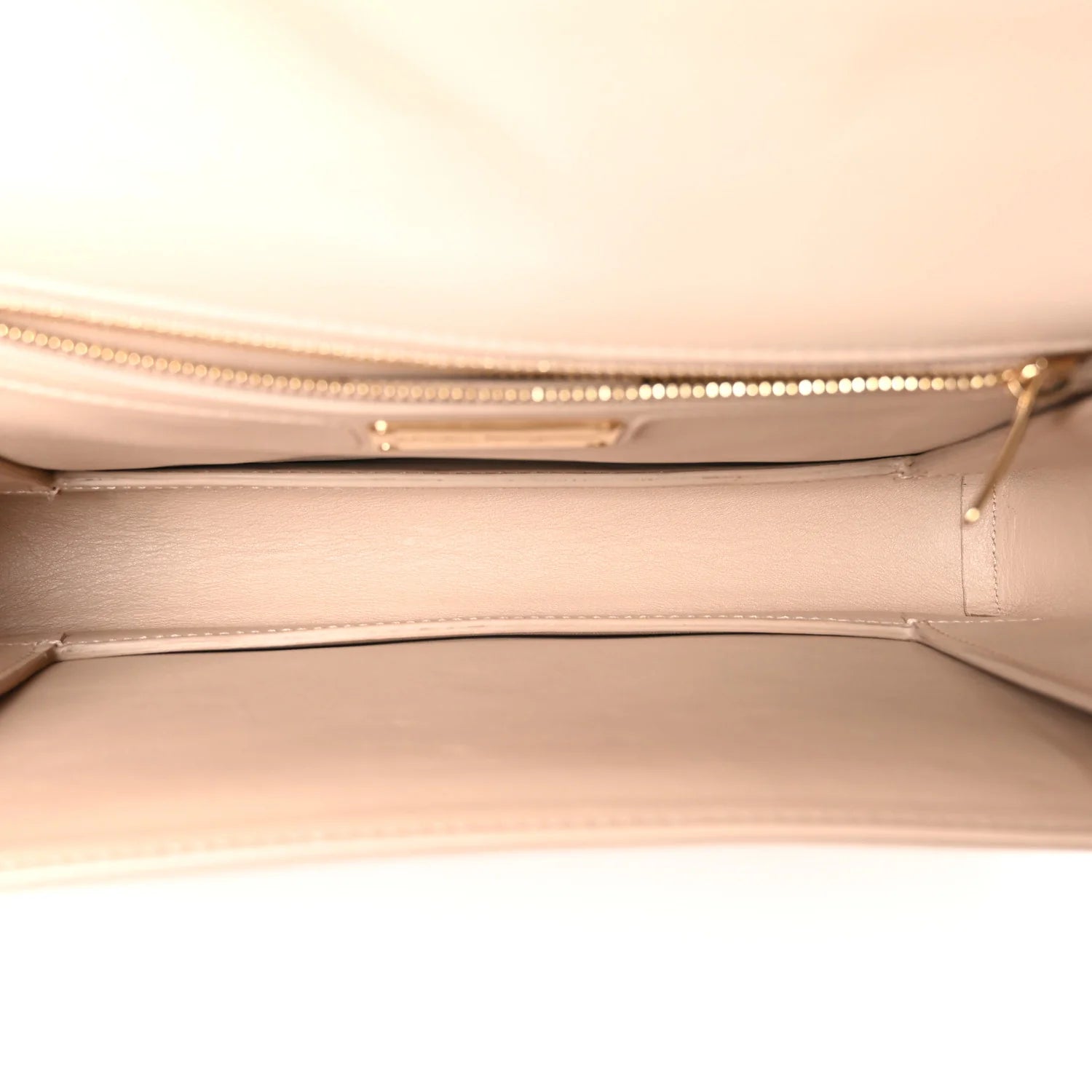 Printed Calfskin Ginny Shoulder Bag Beige