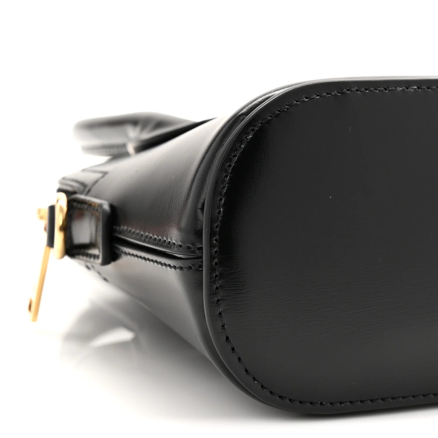 Shiny Calfskin Mini Honorine Bag Black