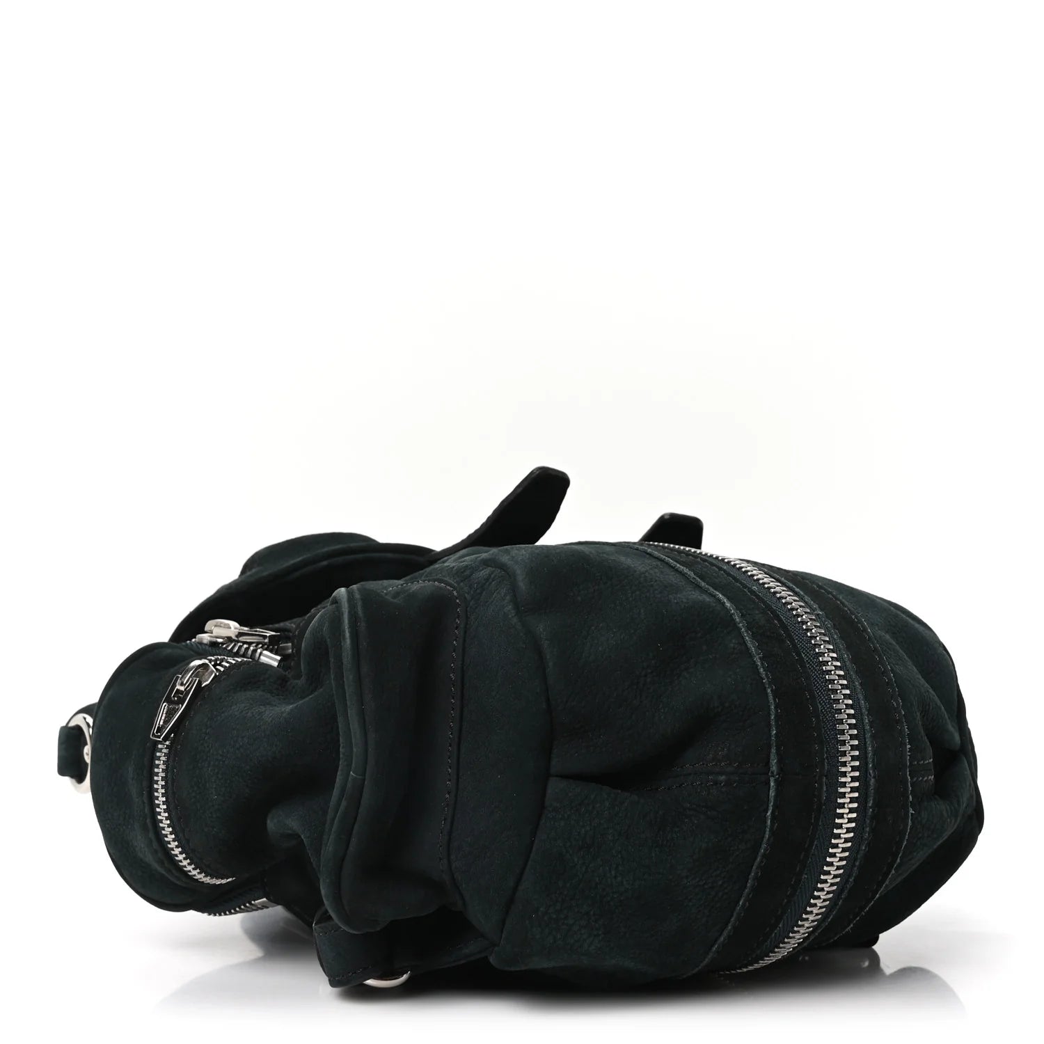 Nubuck Mini Marti Backpack Green Rhodium Hardware