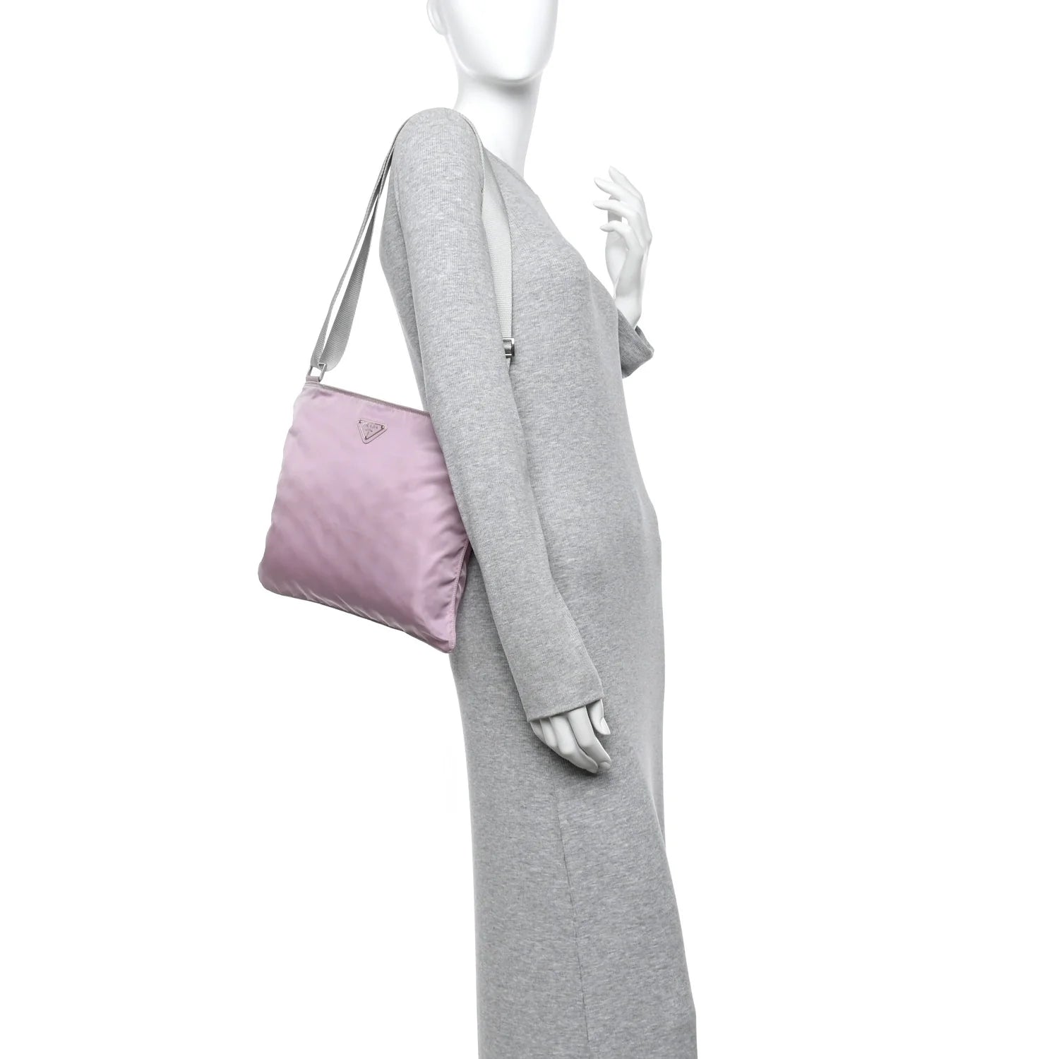 Nylon Vela Flat Messenger Bag Lilla