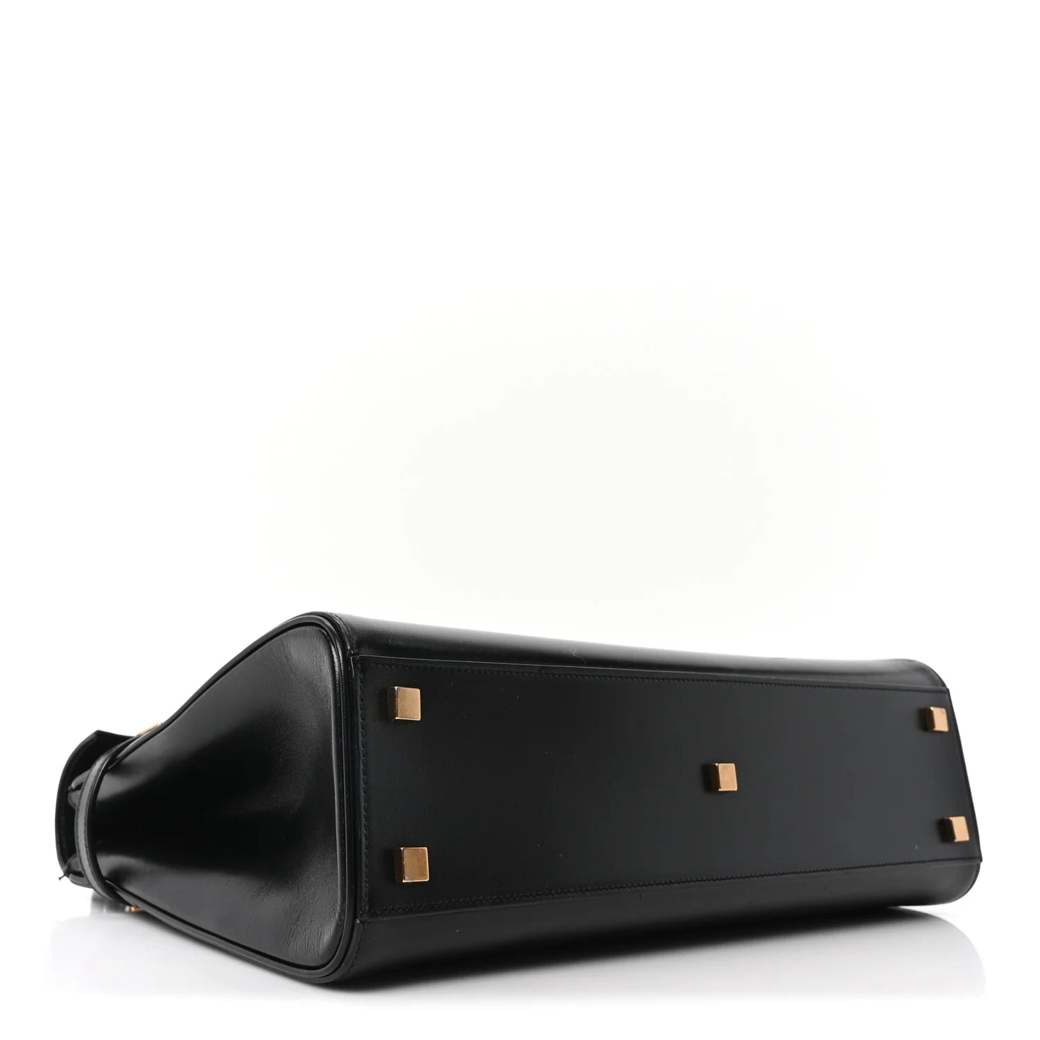 Smooth Calfskin Manhattan Top Handle Black