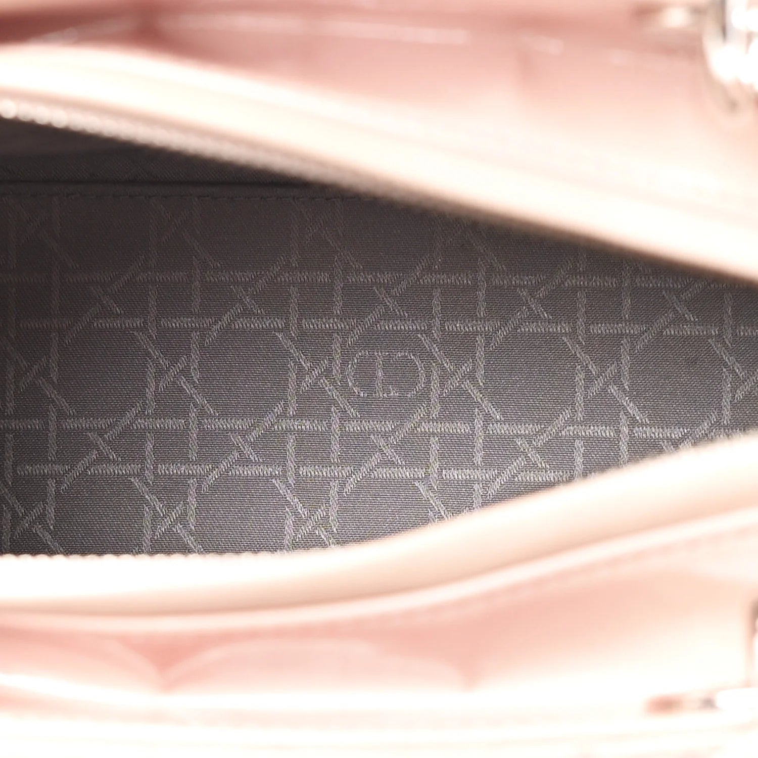 Patent Cannage Medium Lady Dior Rose Clair