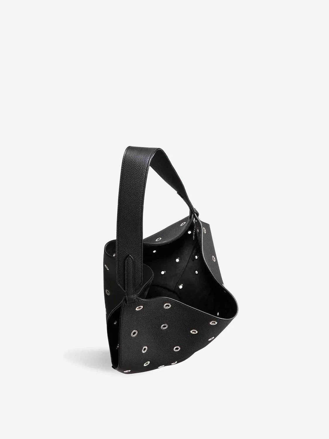LOTUS SMALL BLACK PERFORATED BAG