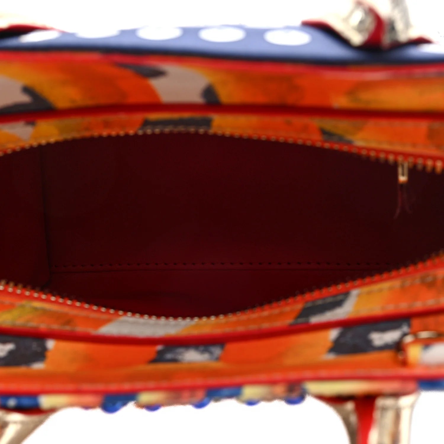 Crepe Satin Canvas Embroidered Gaagal Mini Eloise Tote Magma