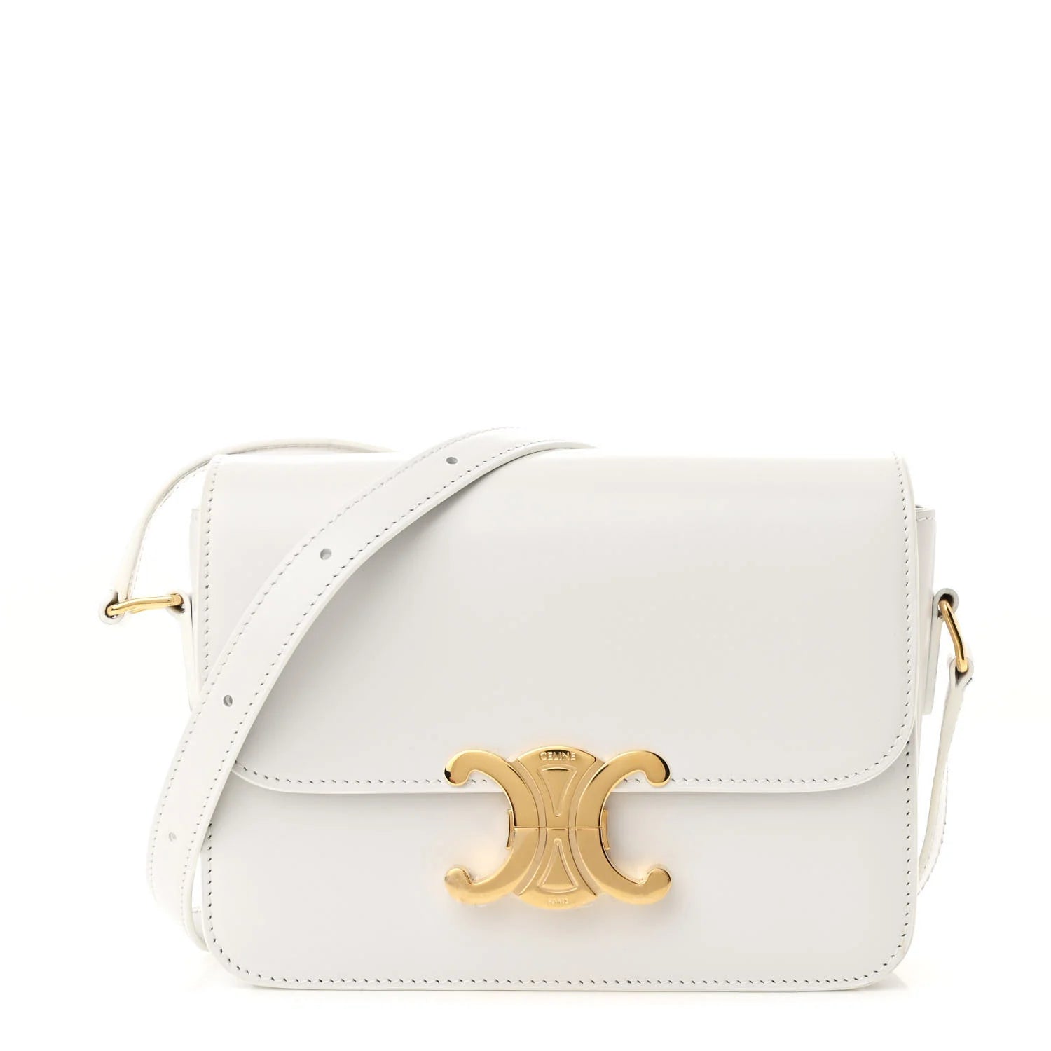 Shiny Calfskin Teen Triomphe Arctic White