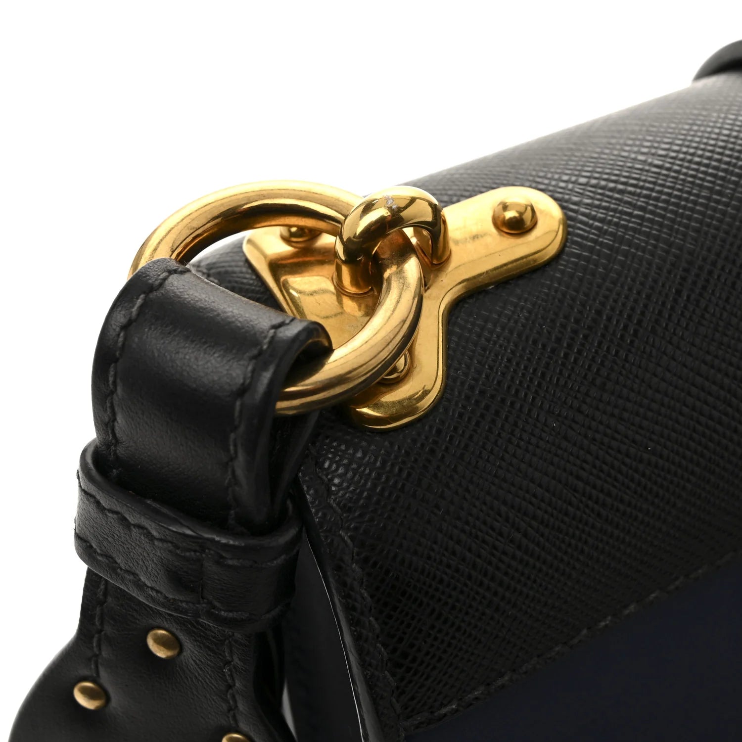 City Calf Saffiano Cahier Bag Bluette Black