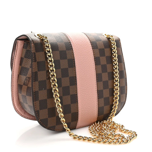 Damier Ebene Cuir Taurillon Wight Magnolia