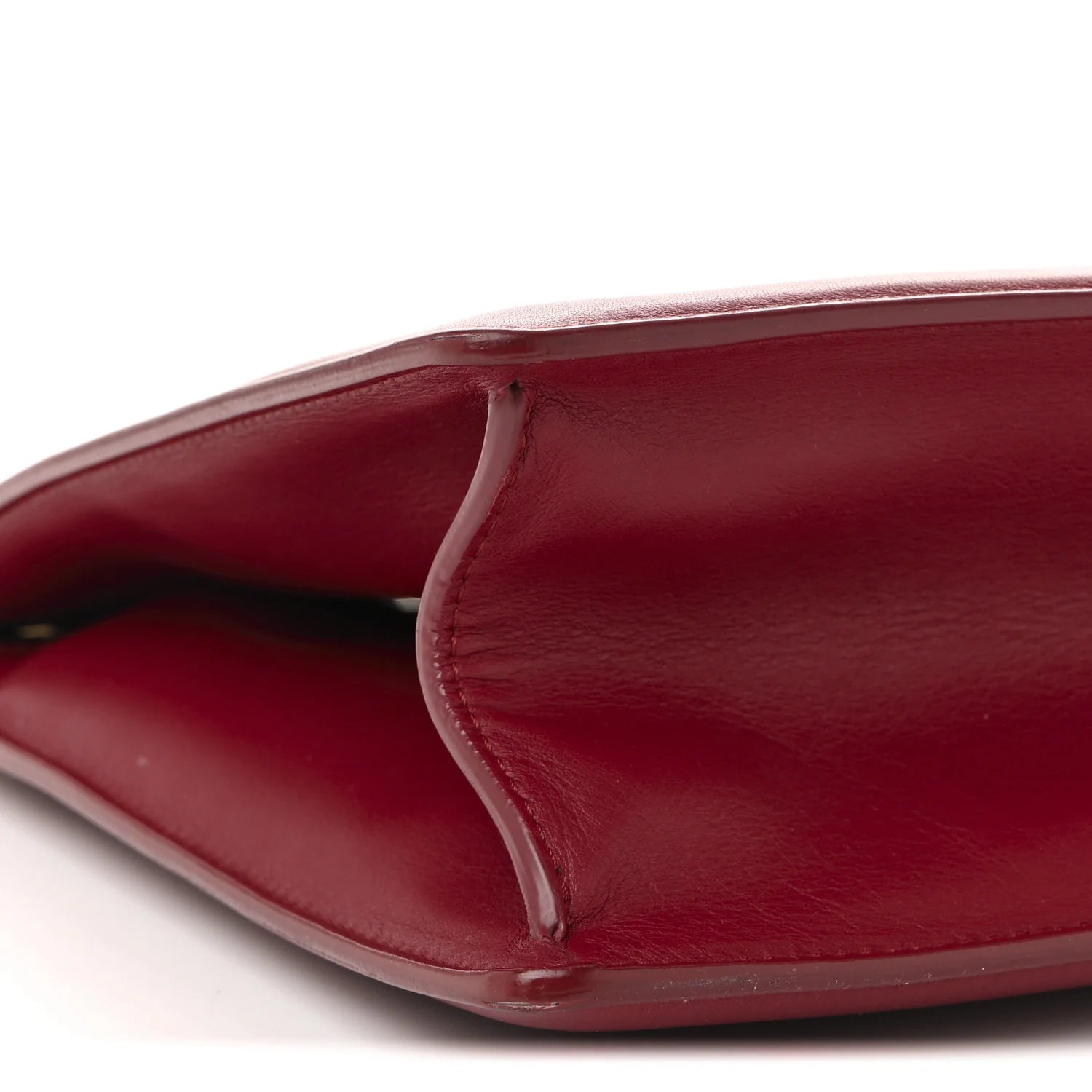 Patina Box Calfskin Medium Clasp Bag Scarlet