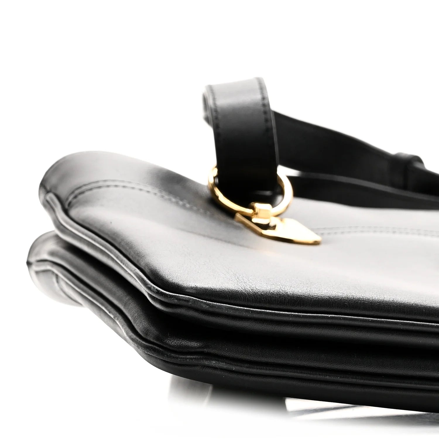 Vitello Palmellato Lux Large Arli Top Handle Bag Black