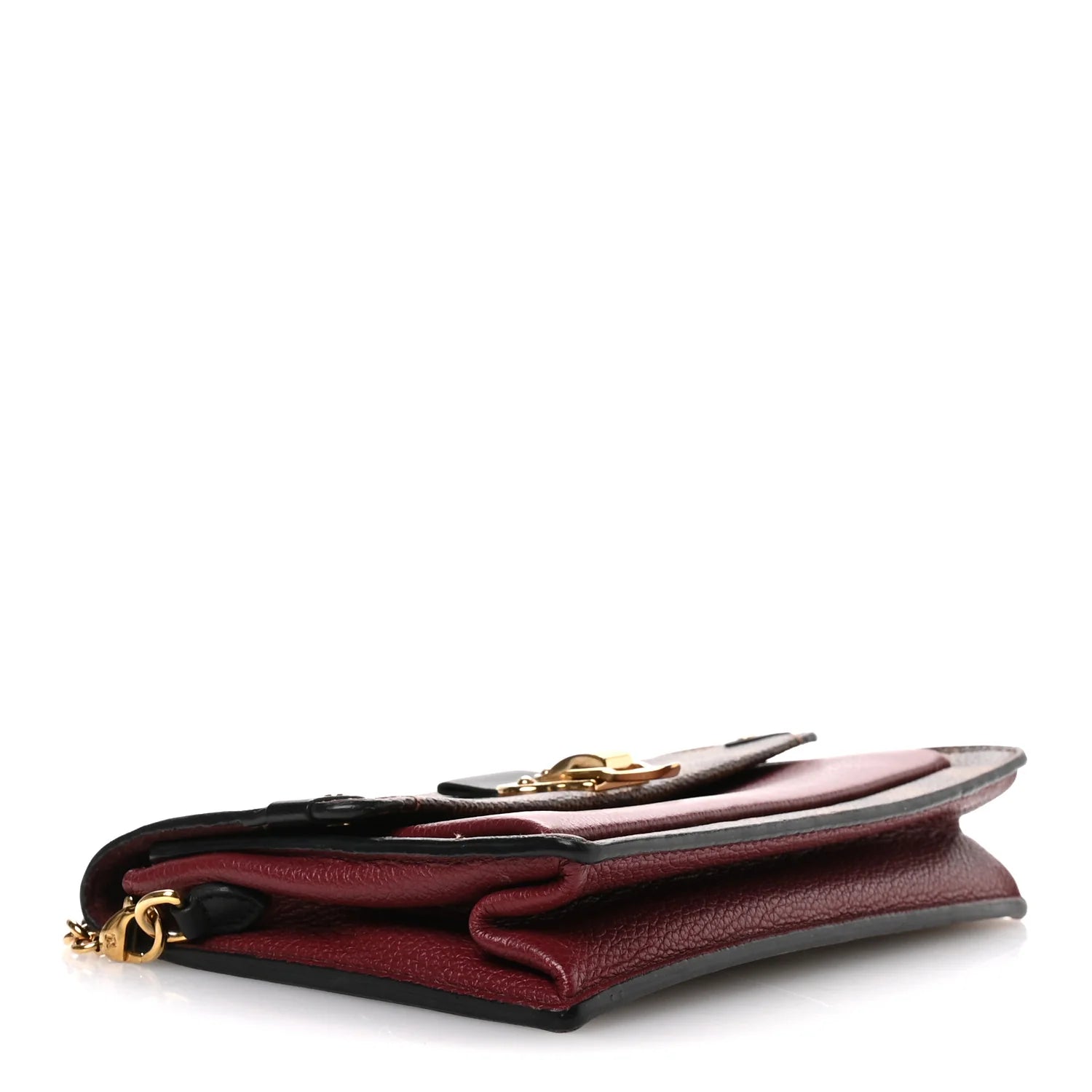 Damier Ebene Vavin Chain Wallet Red