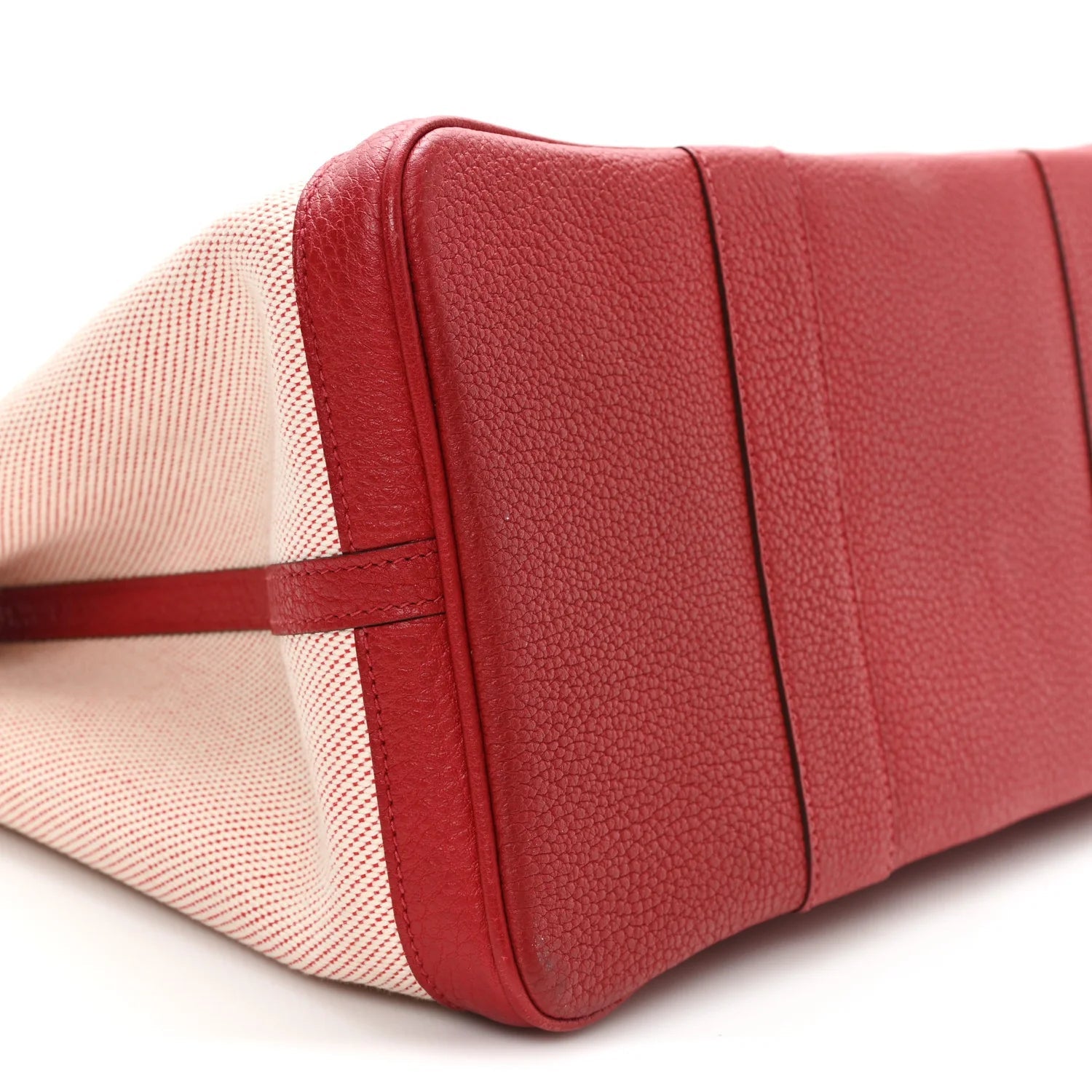 Twill H Negonda Garden Party Tote 36 MM Ecru Rouge Piment