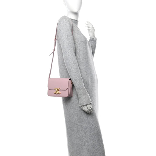 Shiny Calfskin Teen Triomphe Vintage Pink