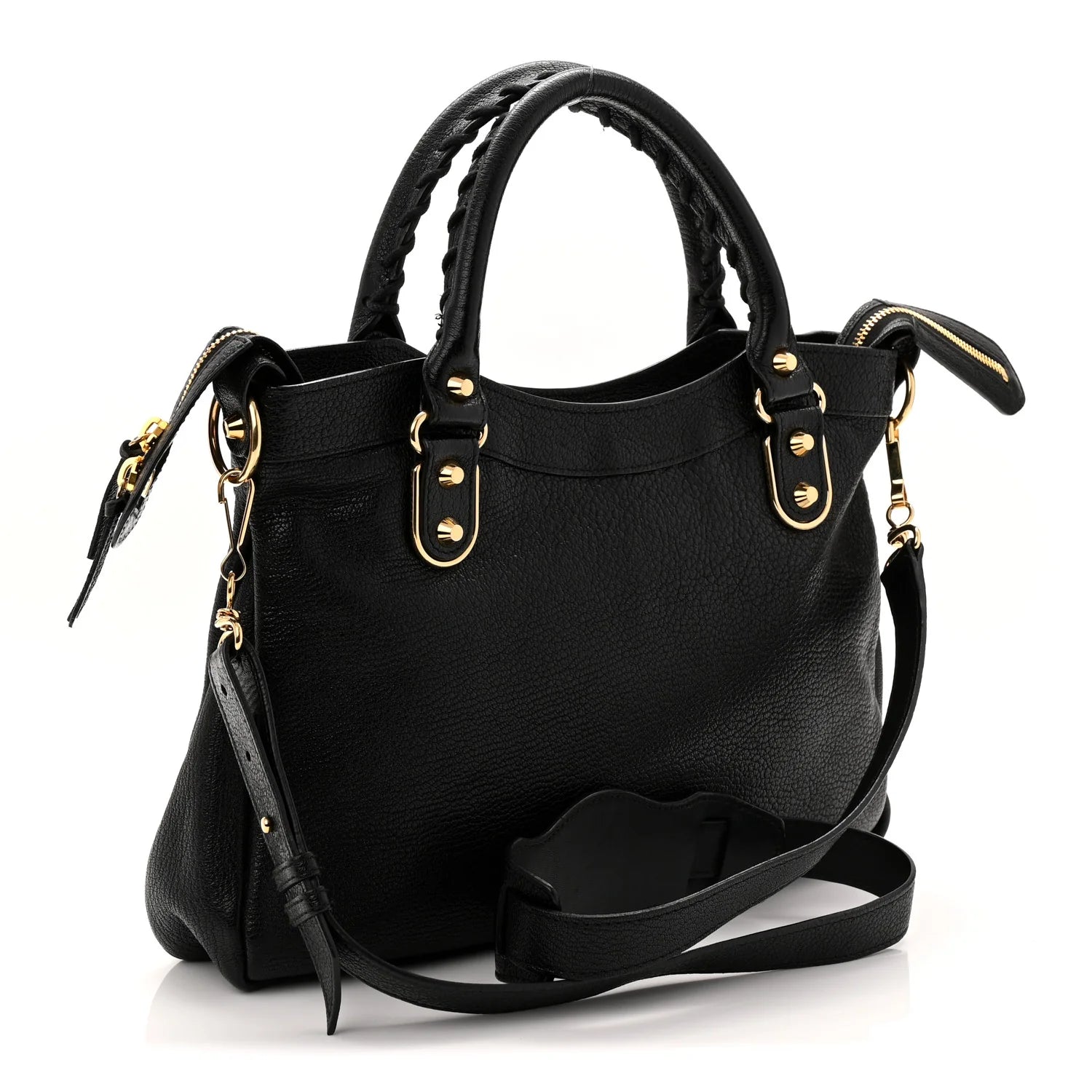 Chevre Gold Metallic Edge Hardware Town Black