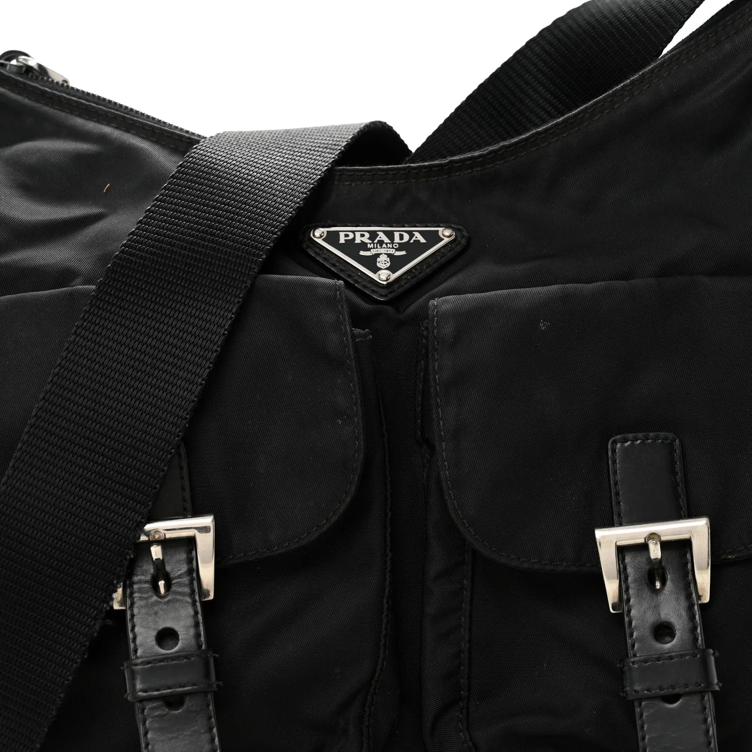 Tessuto Nylon Messenger Bag Black