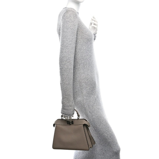 Cuoio Romano Selleria Chamois Small Peekaboo I SEE U Satchel Corda Camelia Cipria