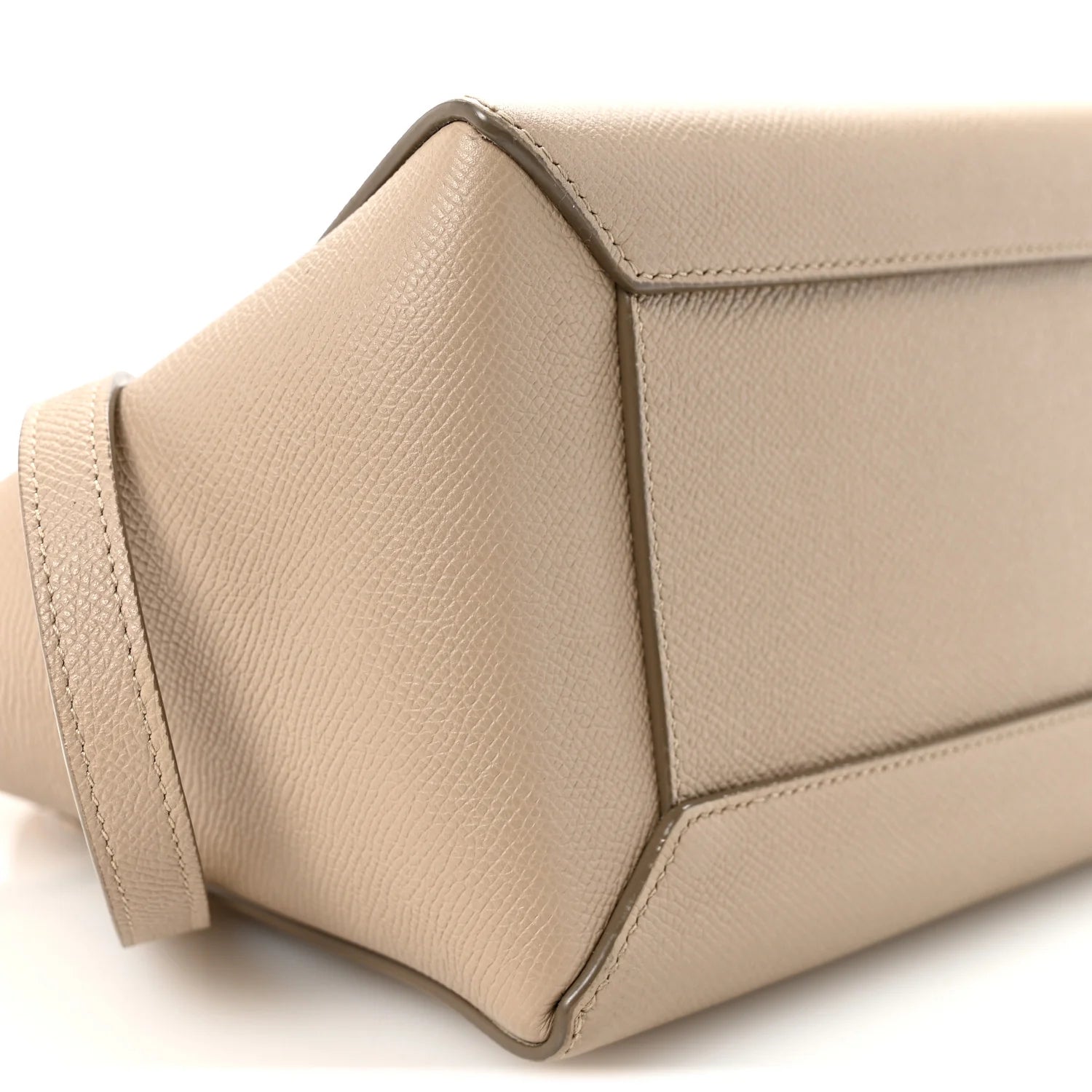 Grained Calfskin Micro Belt Bag Light Taupe